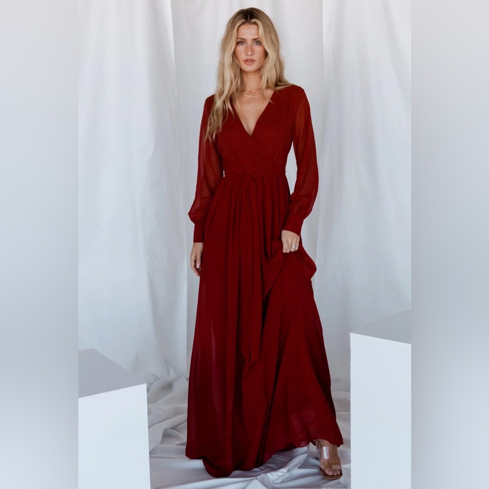 Baltic Born — Lydia Maxi Dress Burgundy